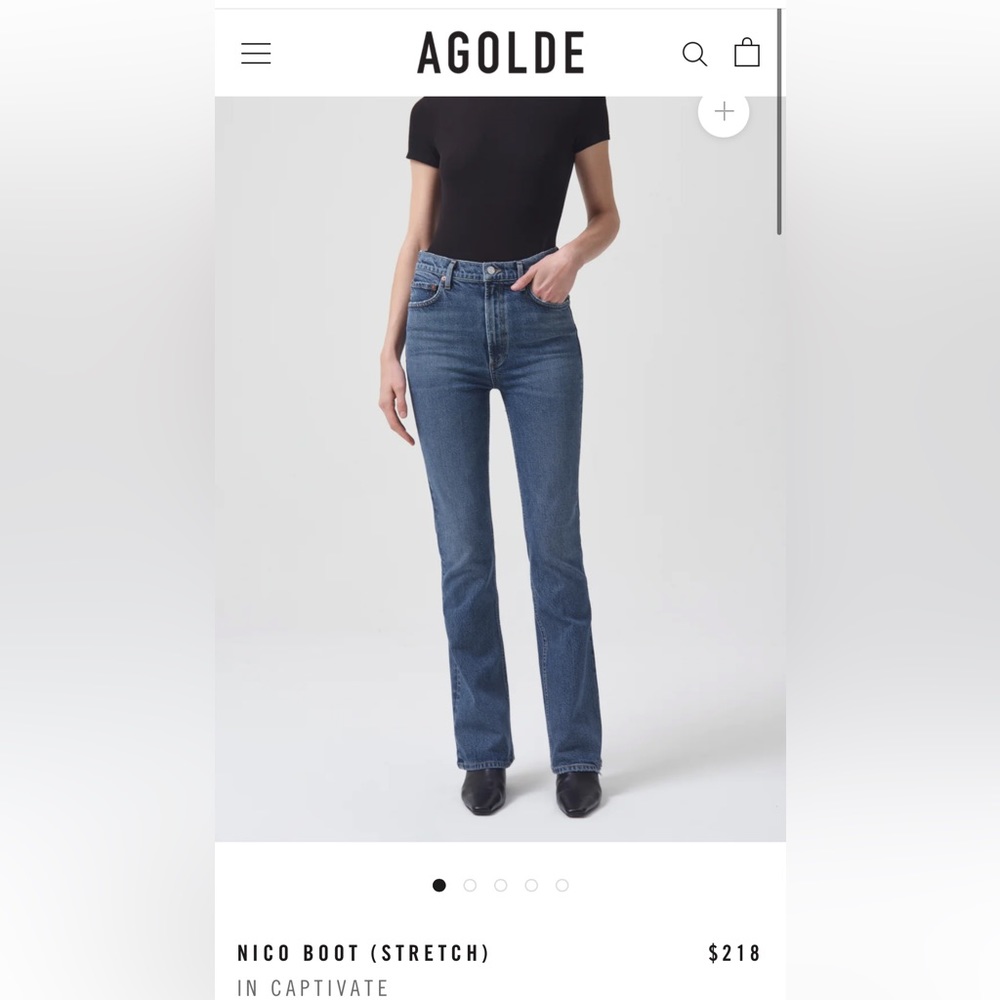AGOLDE Nico jeans size 28 in captivate